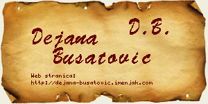 Dejana Bušatović vizit kartica